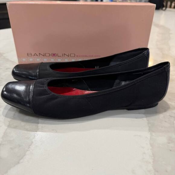 Bandolino BDGalaxy Ballet Slip On Flats Women's 7.5M Black Fabric Upper Cap Toe - Picture 3 of 10